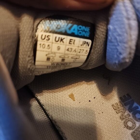 Hoka One Bondi 7 WIDE Running Womens Size 10.5 1110531-HMSH Grey Pink - Picture 2 of 12